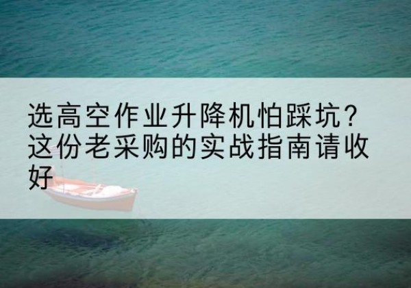 贡山高空作业升降机厂家推荐-选高空作业升降机怕踩坑？这份老采购的实战指南请收好